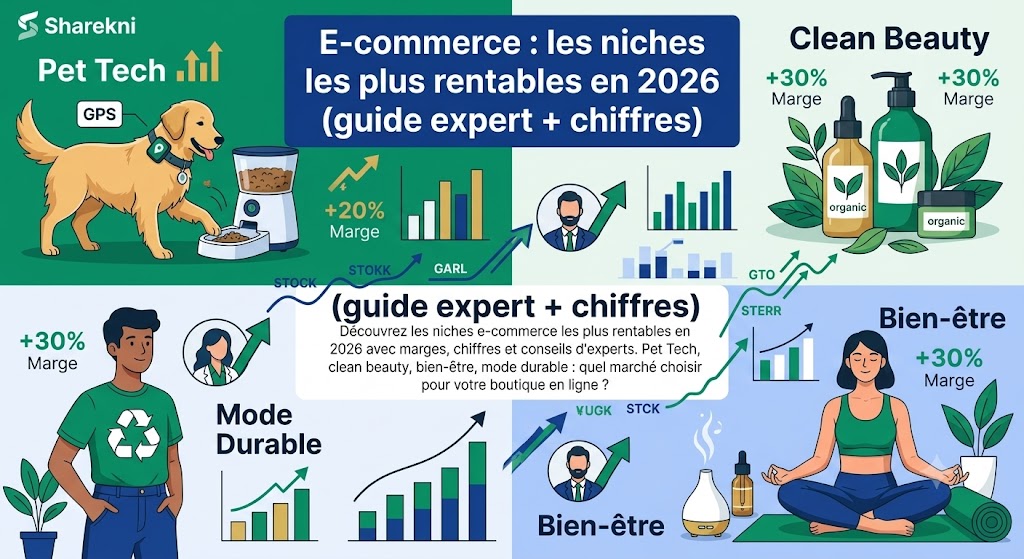 E-commerce : les niches les plus rentables en 2026 (guide expert + chiffres)